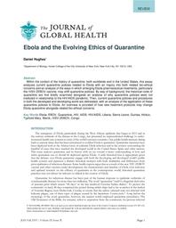 thumnail for Hughes_2019_Ebola and the Evolving Ethics of Quarantine.pdf