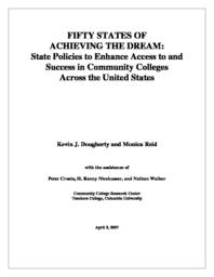 thumnail for Dougherty___Reid_-_50_States_of_Achieving_the_Dream_2007.pdf
