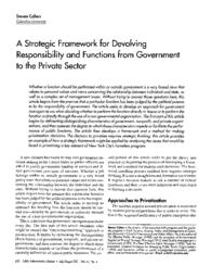thumnail for CohenArticle-StrategicFrameworkForDevolvingResponsibilityAndFunctionsFromGovtToPrivateSector.pdf