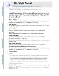 thumnail for A model for adapting evidence-based behavioral interventions to a new culture-HIV prevention for psychiatric patients in Rio de Janeiro, Brazil.pdf