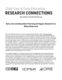 thumnail for Early Care and Education Financing Strategies.pdf