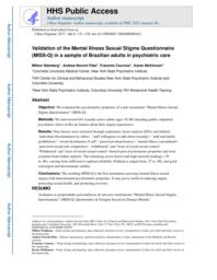 thumnail for Validation of the Mental Illness Sexual Stigma Questionnaire (MISS-Q) in a sample of Brazilian adults in psychiatric care.pdf