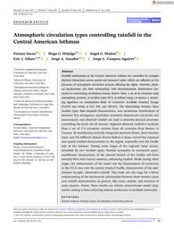thumnail for Intl Journal of Climatology - 2022 - Atmospheric circulation types controlling rainfall in the Central American.pdf