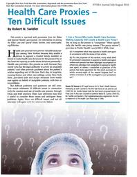 thumnail for R. Swidler, Health Care Proxies -10 Ten Difficult Issues.pdf