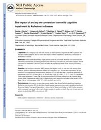 thumnail for Devier et al. - 2009 - The impact of anxiety on conversion from mild cogn.pdf