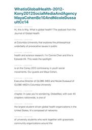 thumnail for WhatisGlobalHealth-2012-Kony2012SocialMediaAndAgencyMayaCohenBc10AndNicoleDussaultCc14.pdf