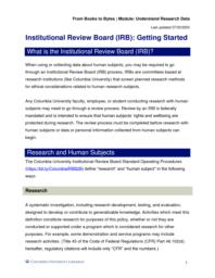 thumnail for Institutional Review Board (IRB)_ Getting Started.pdf