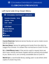 CLIO Tips Handout | Academic Commons