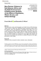 thumnail for Barchi and Winter - 2020 - Non-Partner Violence in Sub-Saharan Africa and the.pdf