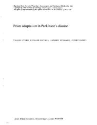 thumnail for Prism adaptation in parkinsons disease.pdf