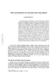 thumnail for Tibetan Publishing in the Early Post Mao Period.pdf