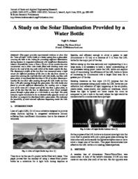 thumnail for Tejit Pabari tvp2107 Research - A study on the Solar Illumination provided by a water bottle.pdf
