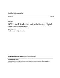 thumnail for JS_DH_ An Introduction to Jewish Studies_ Digital Humanities Resources(1).pdf