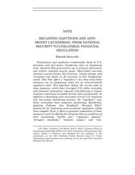 thumnail for Recasting_Sanctions_and_Anti-Money_Laundering__From_National_Security_to_Unilateral_Financial_Regulation.pdf