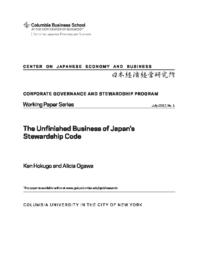 thumnail for CGWP #1.Ogawa & Hokugo.The Unfinished Business of Japan’s Stewardship Code.pdf