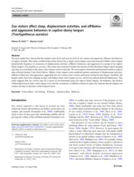 thumnail for Roth Cords 2020 Acta Ethol ZooVisitorsAffectSleepDisplace.pdf
