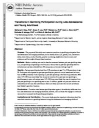 thumnail for Bray_Transitions in gambling participation during late adolescence and young adulthood.pdf