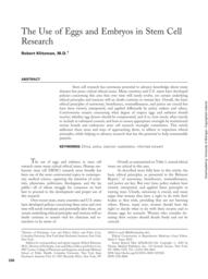 thumnail for Klitzman_The Use of Eggs and Embryos in Stem Cell.pdf