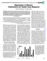 thumnail for Weissman and Olfson - 1995 - Depression in Women Implications for Health Care .pdf