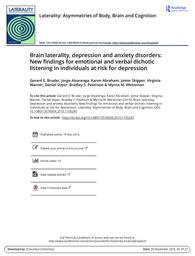 thumnail for Bruder et al. - 2016 - Brain laterality, depression and anxiety disorders.pdf