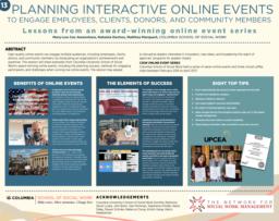 thumnail for Cox Awanohara_Dachos_Marquart_Planning interactive online events_Poster for NSWM 2018.pdf
