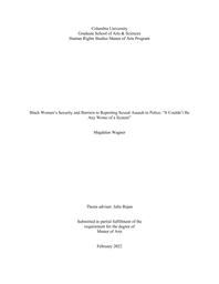 thumnail for Wagner - 2022 - Black Women’s Security and Barriers to Reporting S.pdf