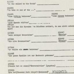 Western questionnaire, answ...