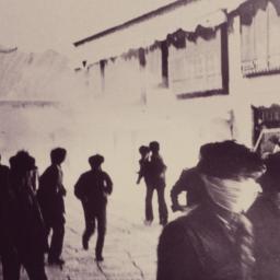 Tibetans (fleeing tank?) du...