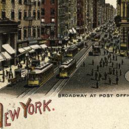 New York. Broadway at Post ...