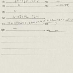 Eastern questionnaire, answ...