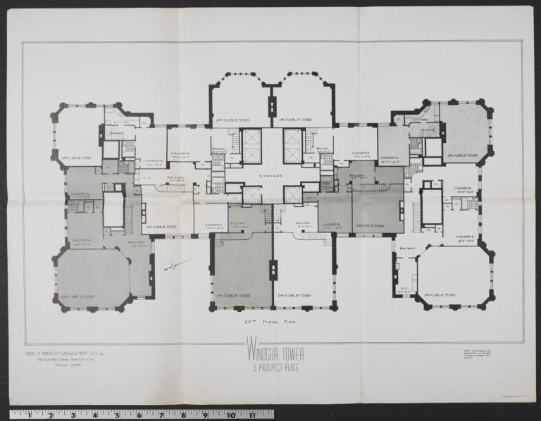 Tudor City - Windsor Tower, 5 Prospect Place, 23rd Floor Plan - The New