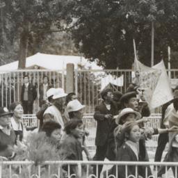 Tibetan children marching a...