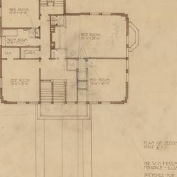Second floor plan, revised