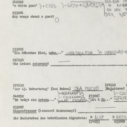 Western questionnaire, answ...