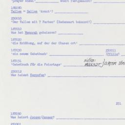 Western questionnaire, answ...