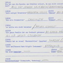 Western questionnaire, answ...