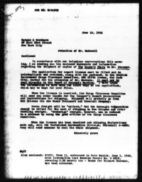 Letter from Florence Anderson to Harper & Brothers, June 10, 1943