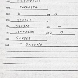 Eastern questionnaire, answ...