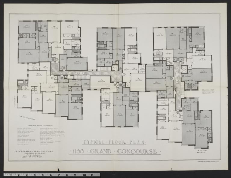 1188 Grand Concourse, Typical Floor Plan Columbia
