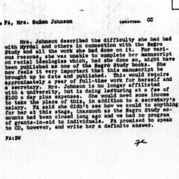 Memorandum from Florence An...