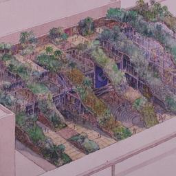 Aerial perspective drawing.