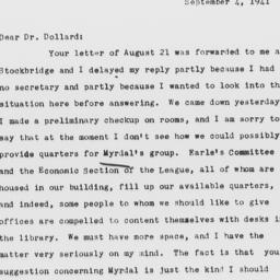Letter from Frank Aydelotte...