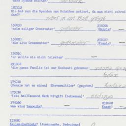 Western questionnaire, answ...