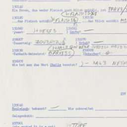 Western questionnaire, answ...