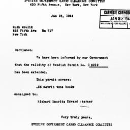 Letter from the Swedish Gov...
