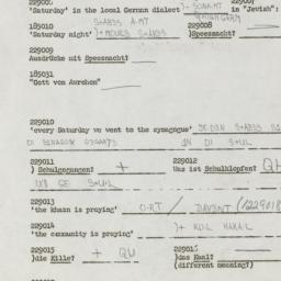 Western questionnaire, answ...