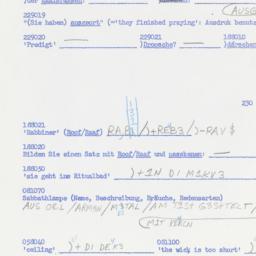 Western questionnaire, answ...