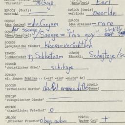 Western questionnaire, answ...