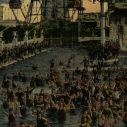 Crowd of Bathers in Giant P...