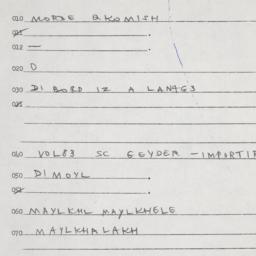 Eastern questionnaire, answ...